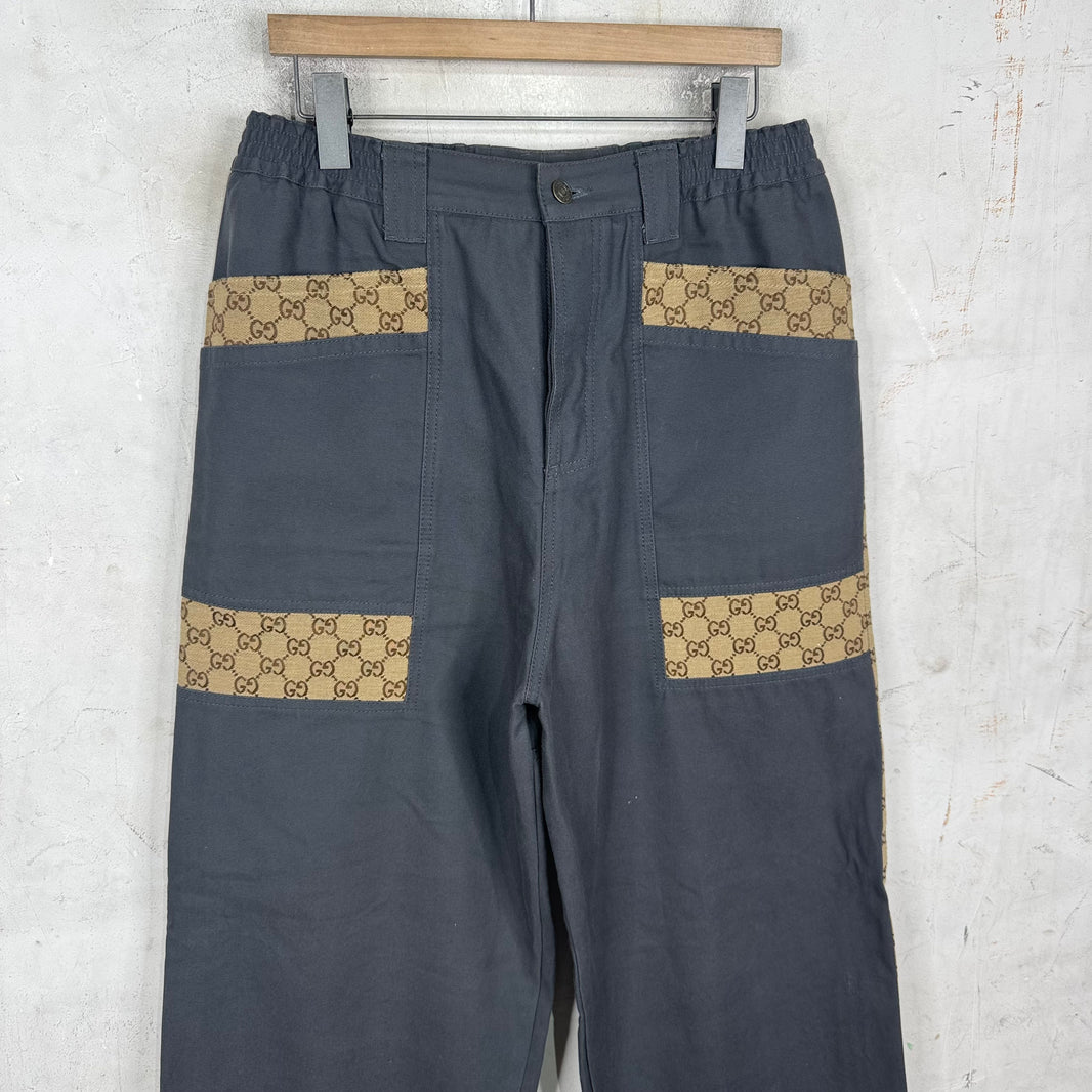Gucci Reconstructed Canvas Monogram Pants