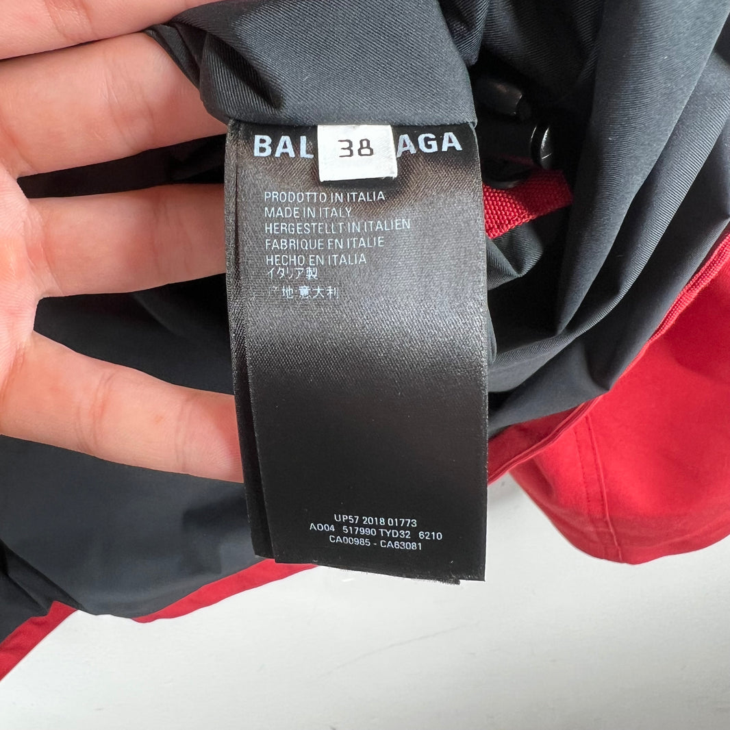Balenciaga Red Swing Parka Jacket