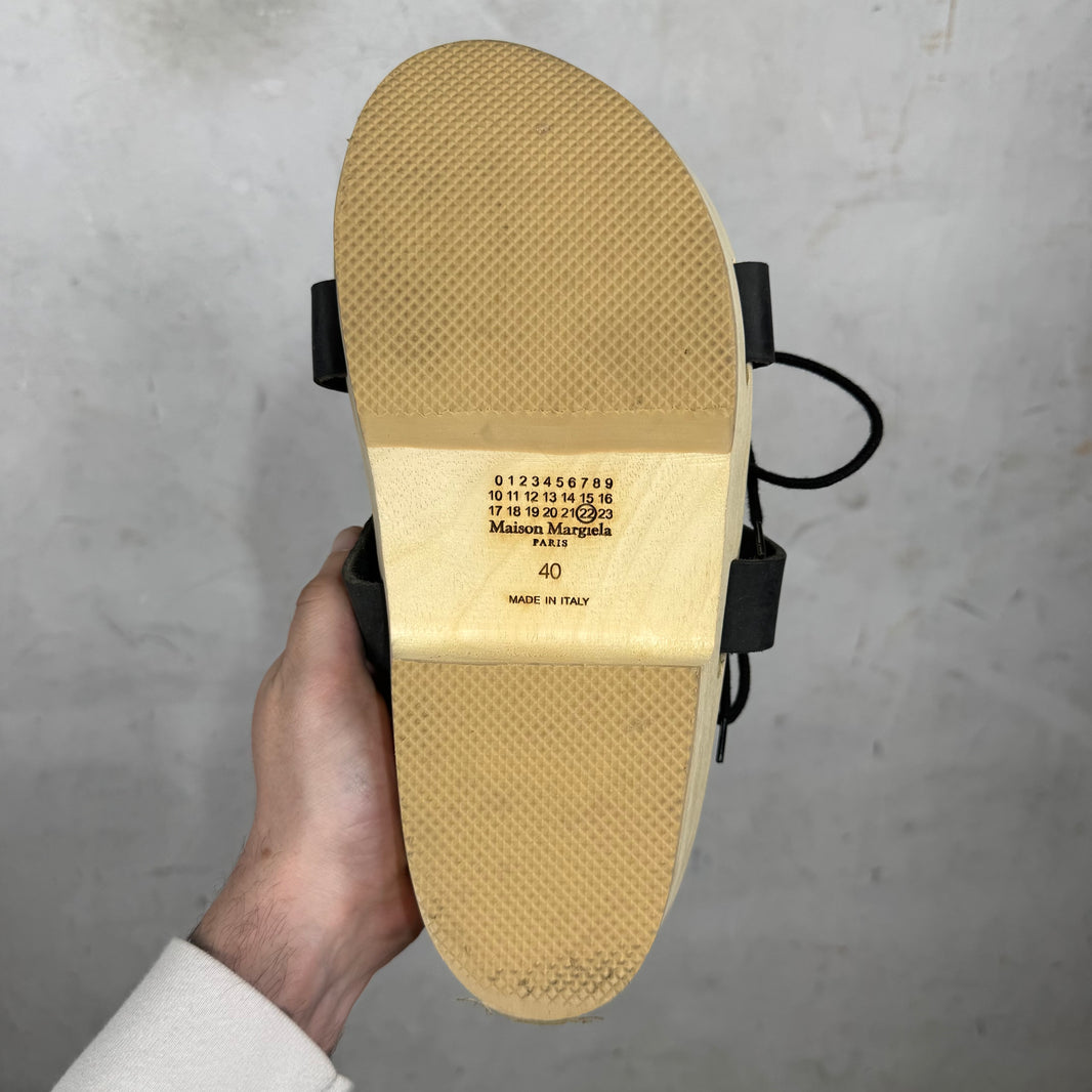 Margiela Wooden Strapped Clogs