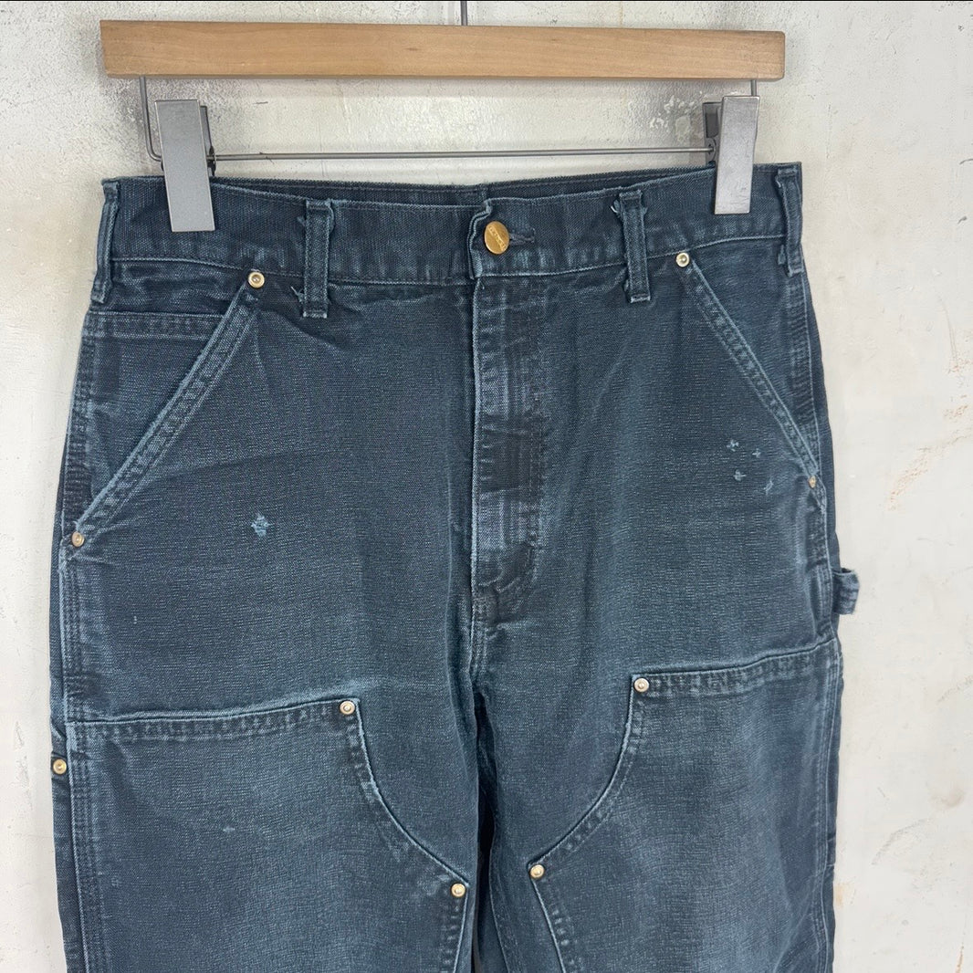 Carhartt Faded Black Smoked Double Knees