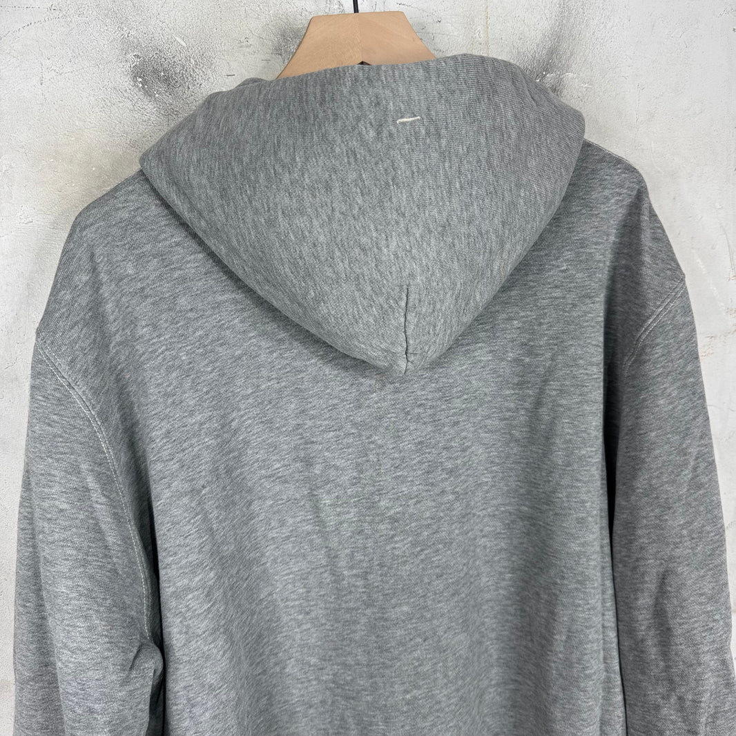Ralph Lauren Grey Chenille RL Patch Zip Hoodie