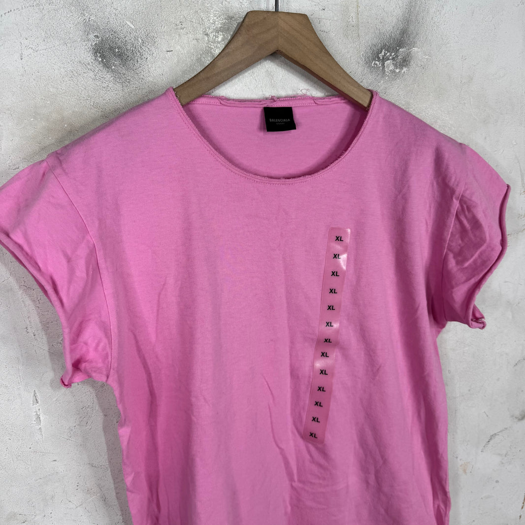 Balenciaga Pink Size Sticker Baby T-Shirt