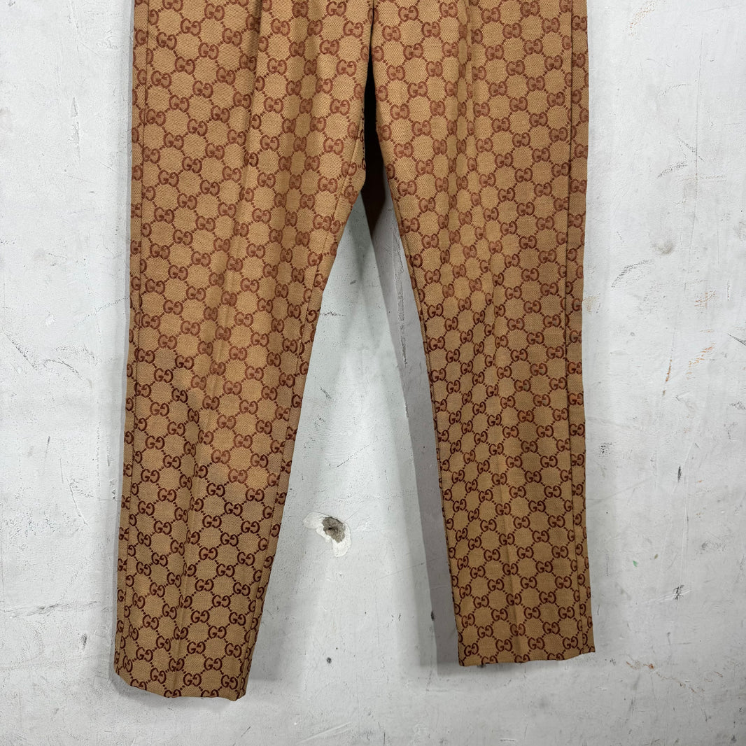 Gucci Woven Monogram Elastic Waist Pants