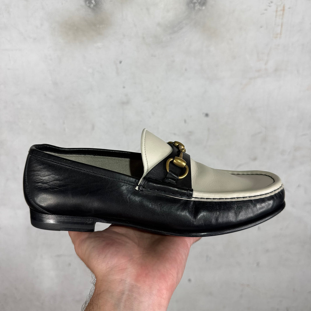 Gucci Two Toned Horsebit Loafers