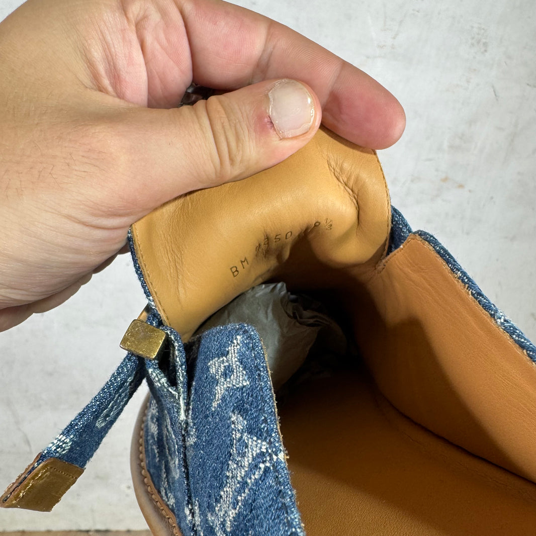 Louis Vuitton Denim Monogram Mules