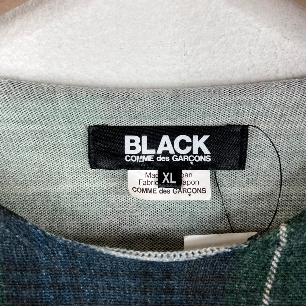 CDG BLACK Plaid Check Wool Sweater
