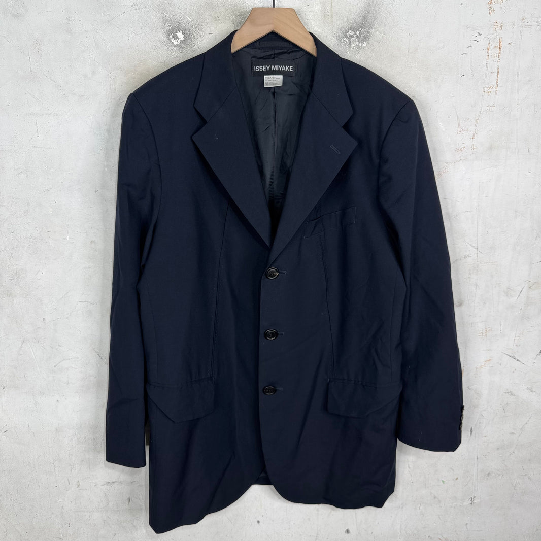 Issey Miyake Navy 3 Button Blazer
