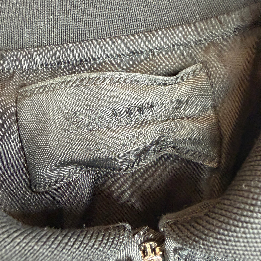 Prada Black Badge Zip Polo T-Shirt