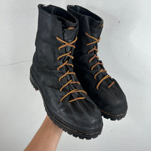 424 Black Laced Marathon Boots