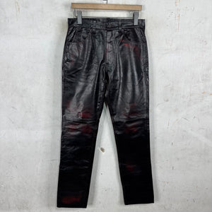 Martine Rose Leather Patina'd Distressed Pants