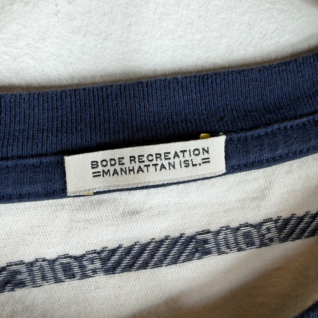 Bode Recreation Striped Logo T-Shirt