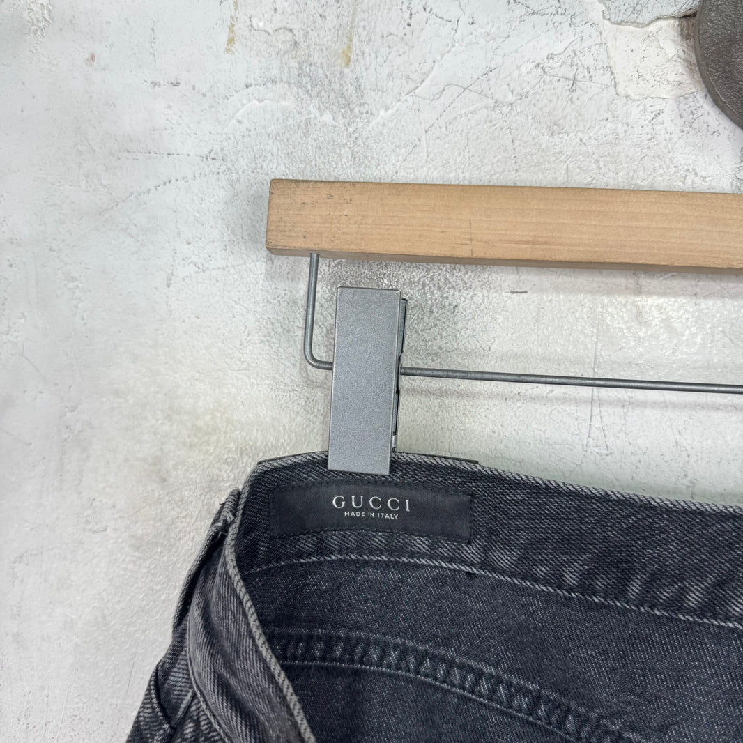 Gucci Charcoal Wash Horse Bit Jeans