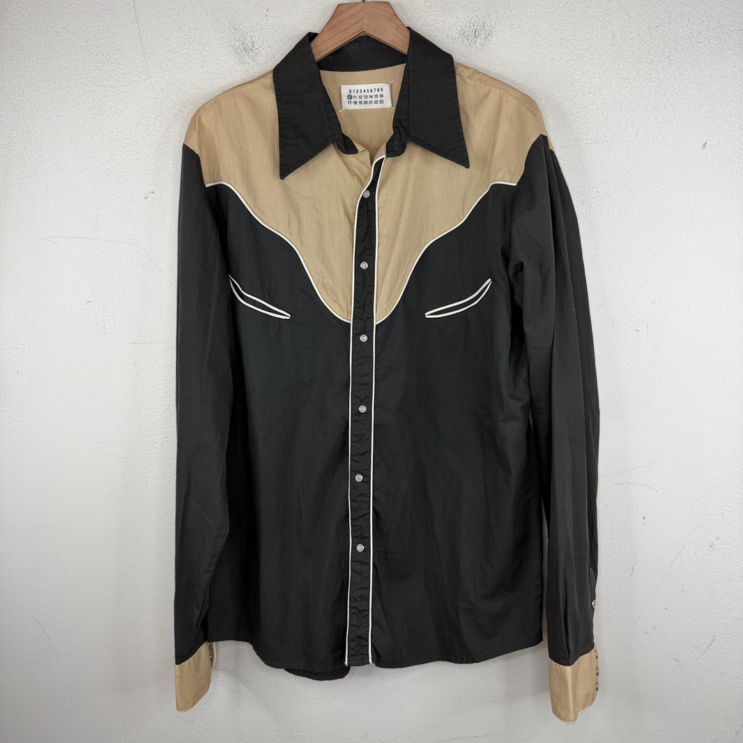 Margiela Western Two Tone Snap Button Shirt