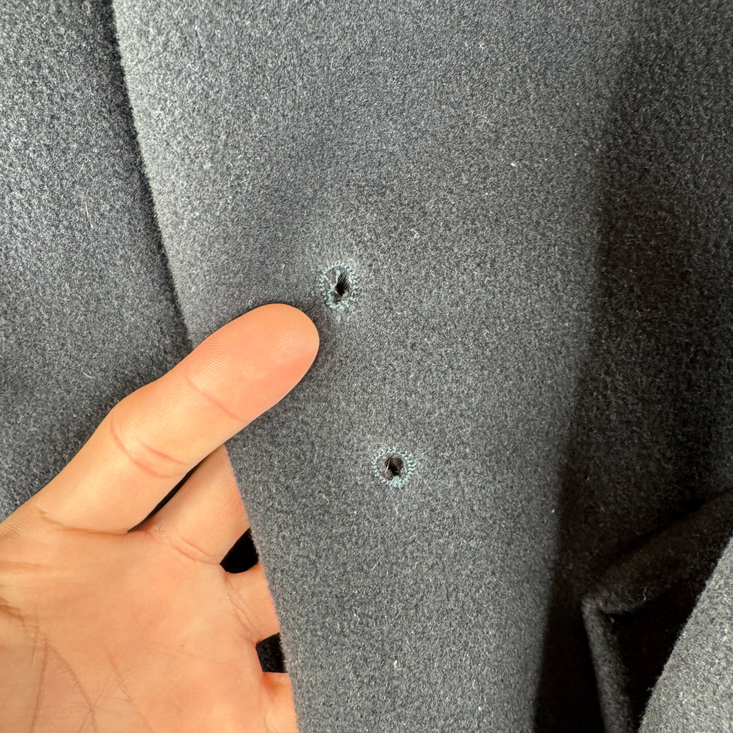 Balenciaga Safety Pin Distressed Bottom Trench Coat