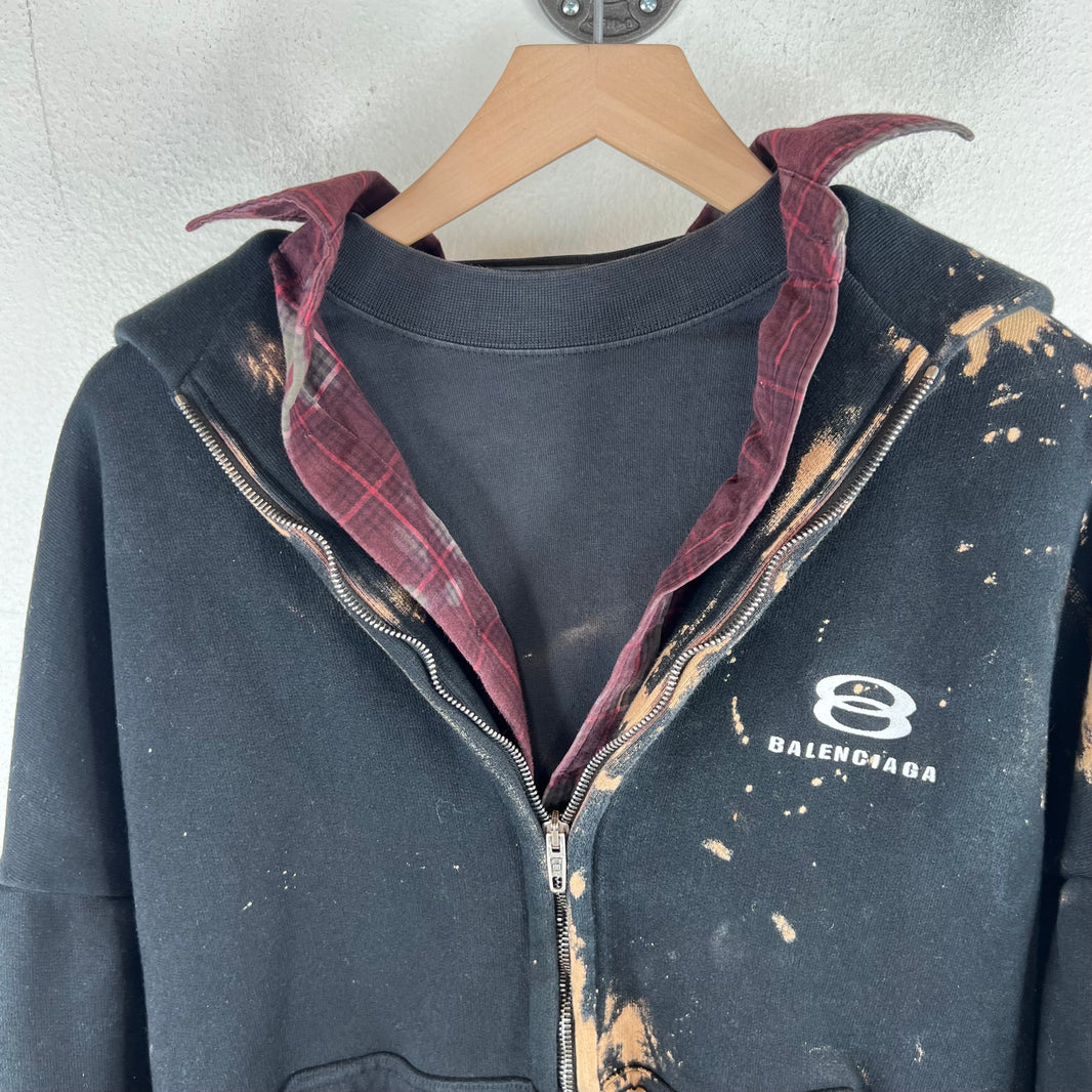 Balenciaga Bleached Unity Sports Icon Layered Hoodie
