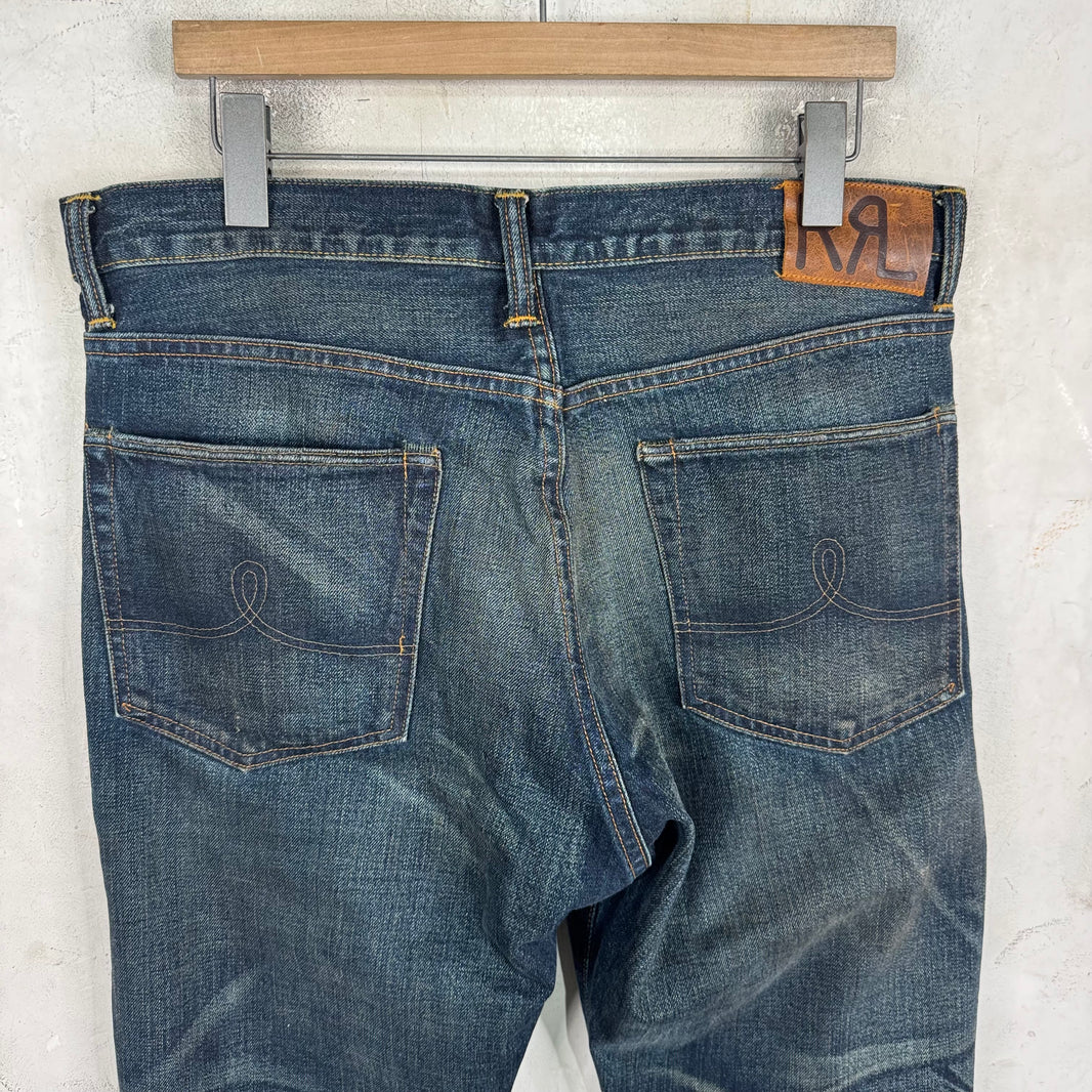 RRL Looser Fit Medium Wash Jeans