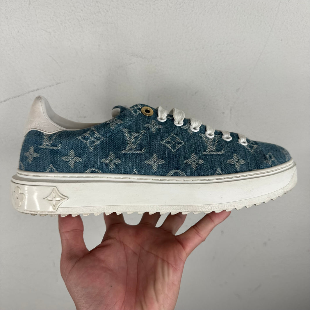 Louis Vuitton Blue Denim Monogram Sneakers