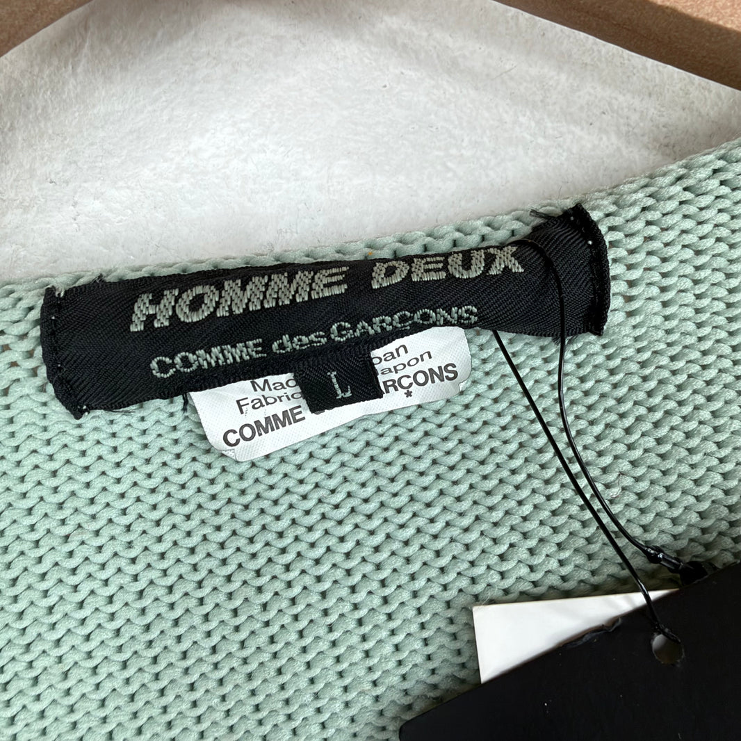 CDG Homme Deux Distressed Knit Sweater