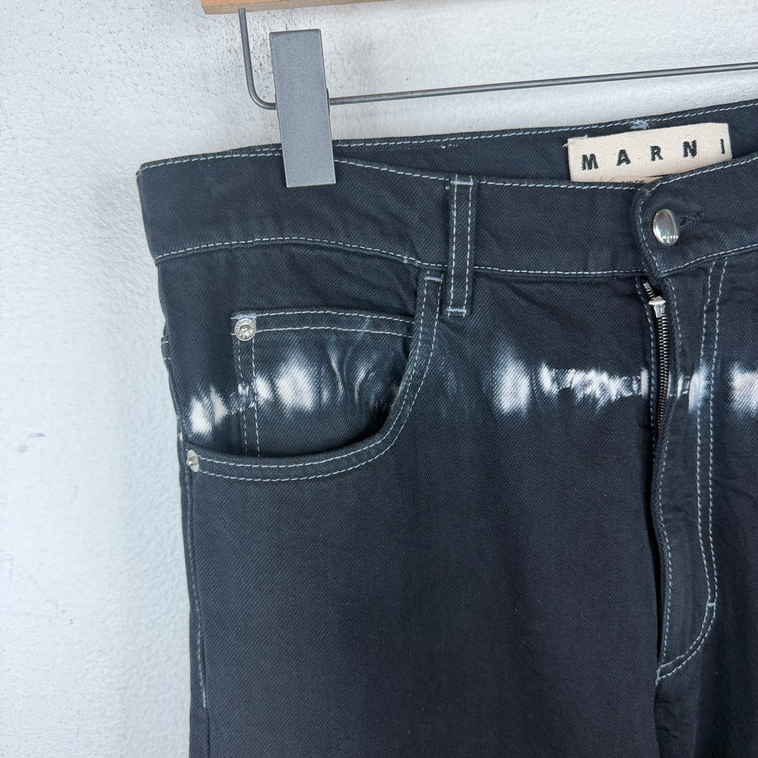 Marni Tie-Dye Black Jeans