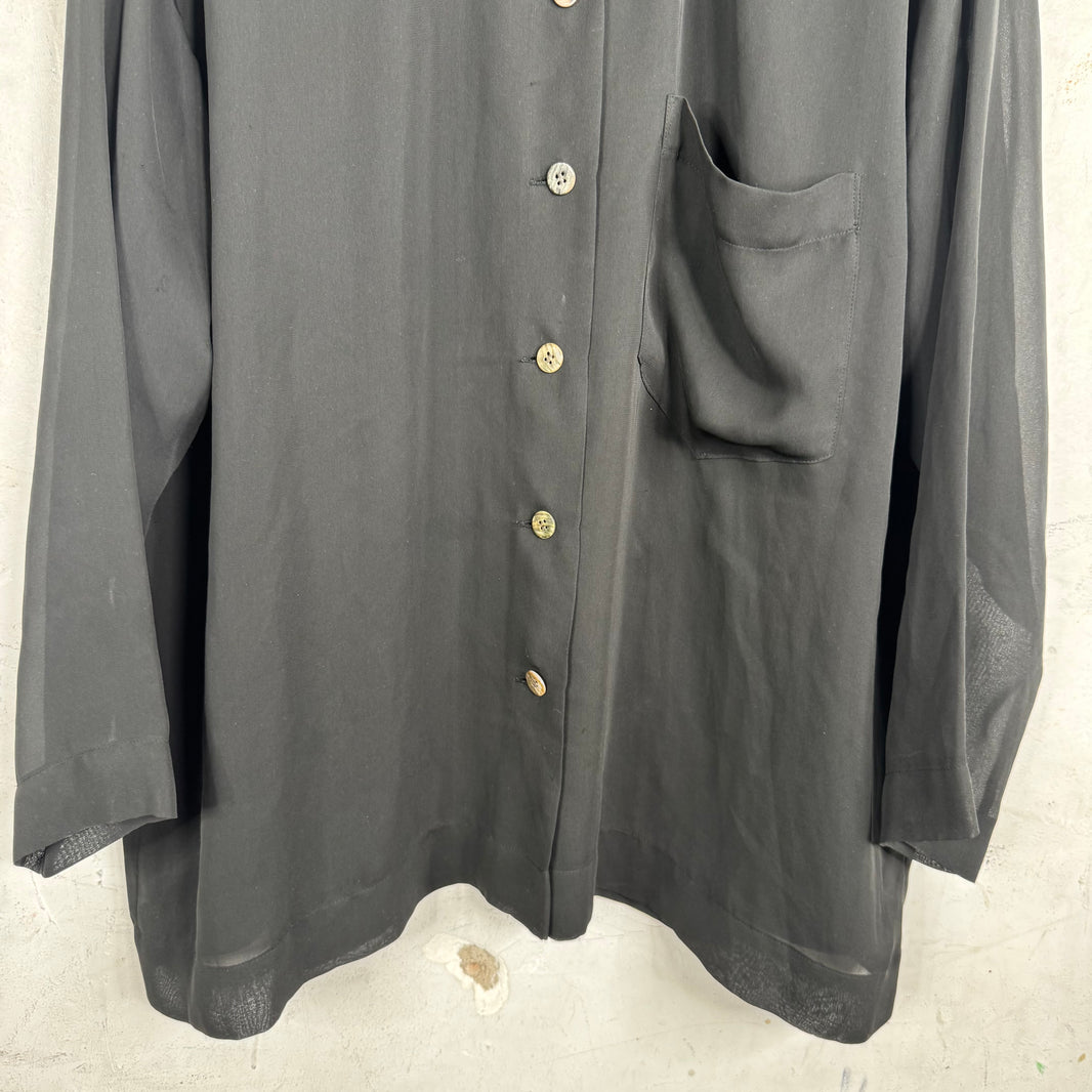 Issey Miyake Black Viscose L/S Shirt