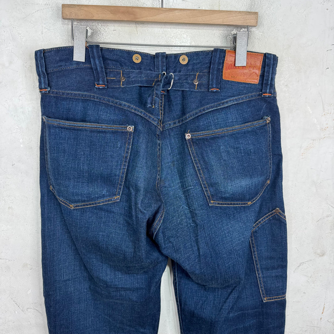 RRL Darkwash Repaired 5P Jeans