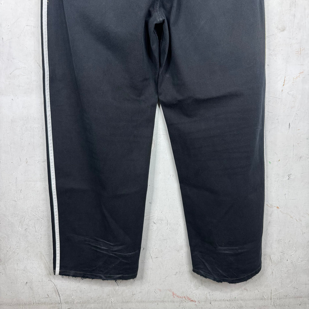 Balenciaga x Adidas Black 3 Stripe Denim