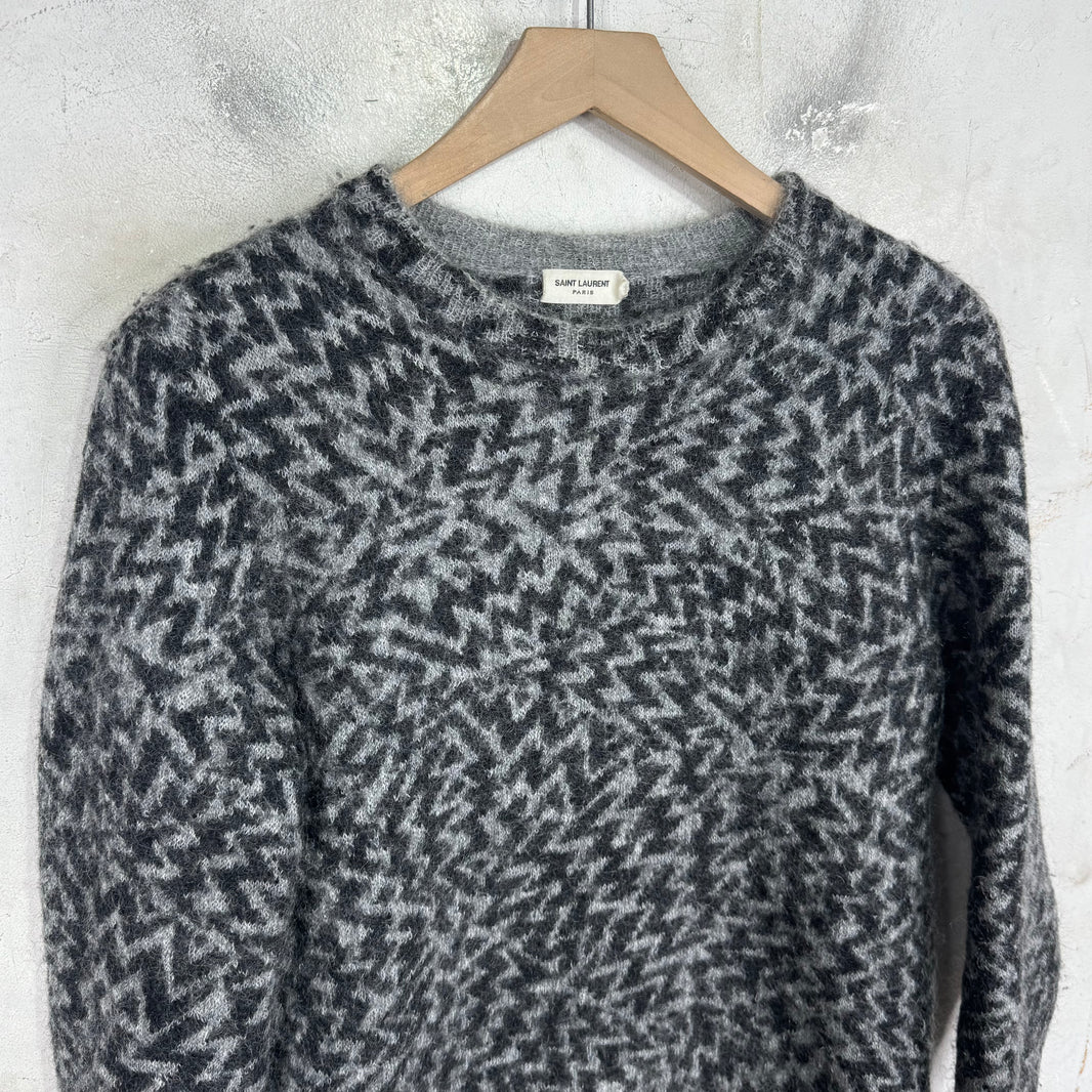 Saint Laurent Zig Zagged Mohair Sweater