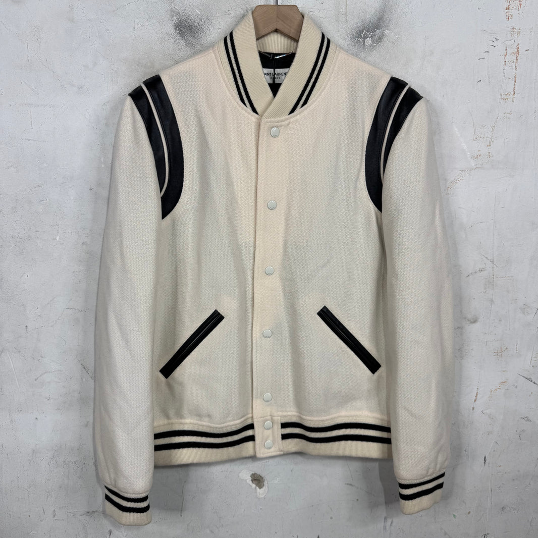 Saint Laurent Cream/Black Teddy Jacket