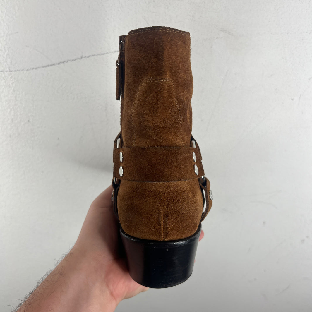 Balenciaga Suede Harness Boots