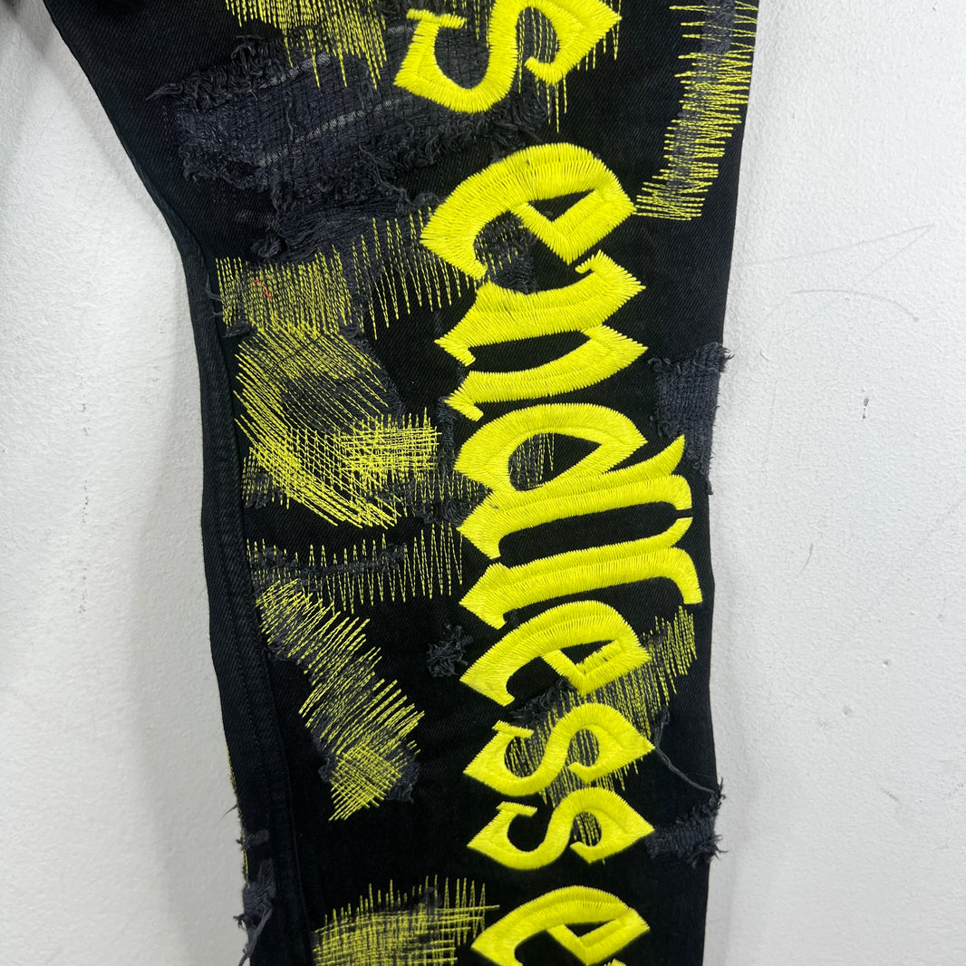 Endless Denim Black/Yellow Jeans