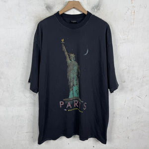 Balenciaga Paris Liberty Distressed T-Shirt