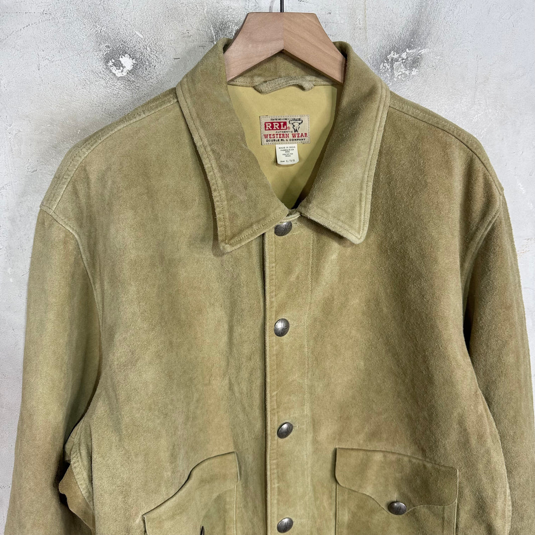 RRL Suede Conched Button Western Jacket