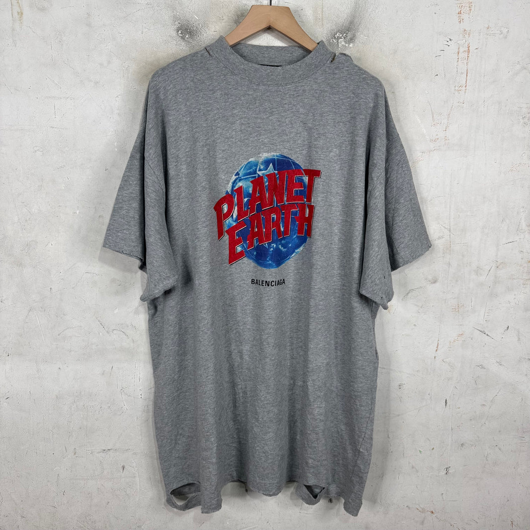 Balenciaga Planet Hollywood Distressed T-Shirt