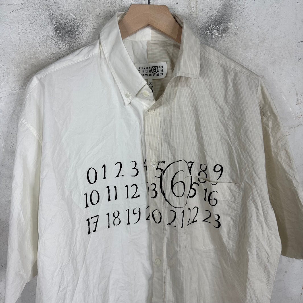 Margiela MM6 Cropped Logo Buttoned Shirt