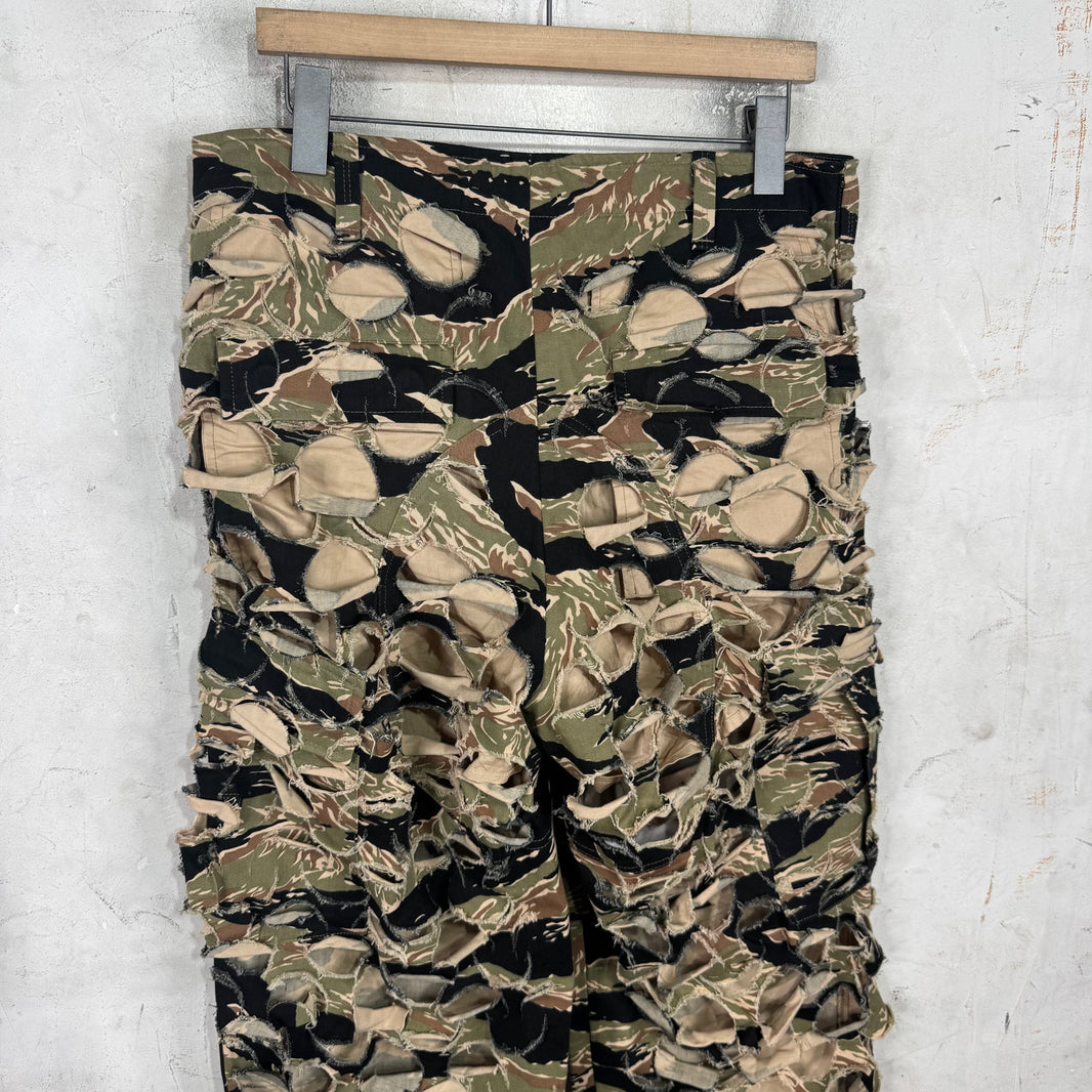 Vetements Laser Cut Camo Cargo Pants