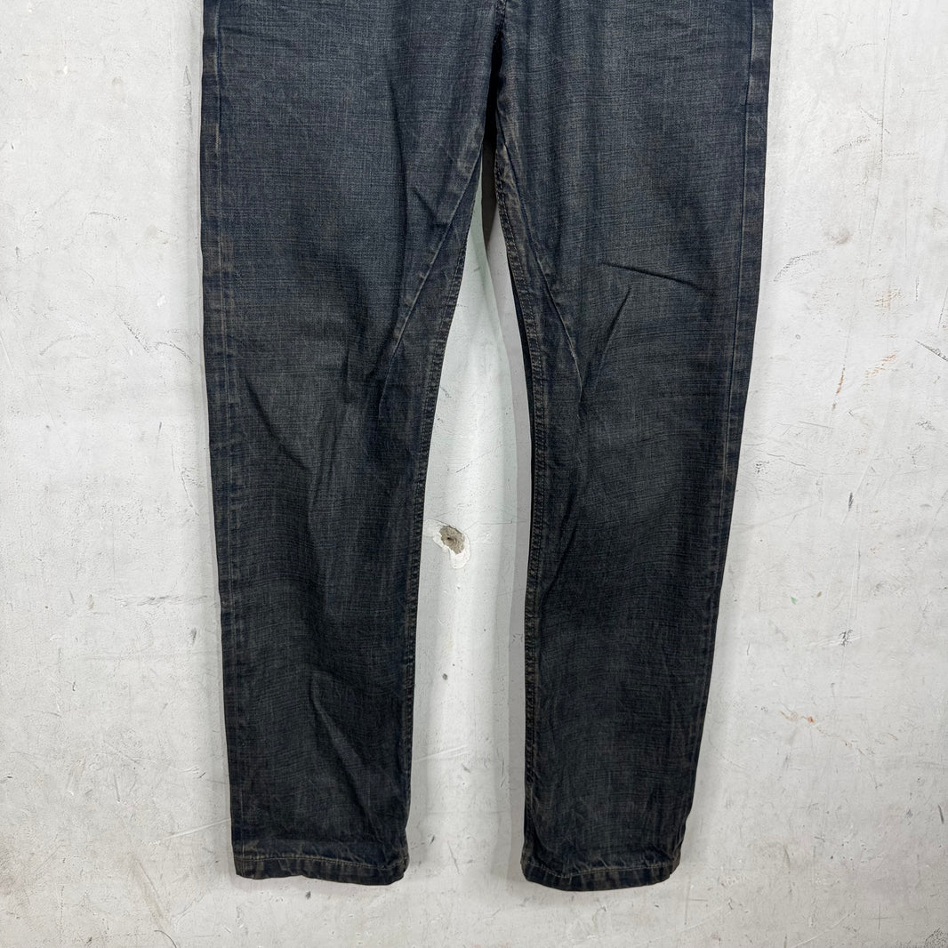 DRKSHDW Waxed Distressed Berlin Cut Jeans