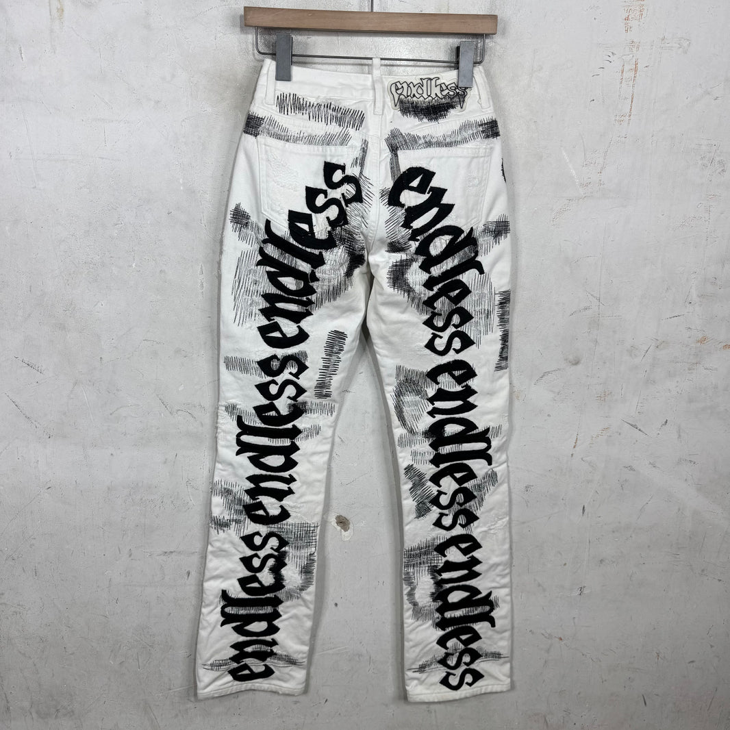 Endless Denim White Boro Jeans