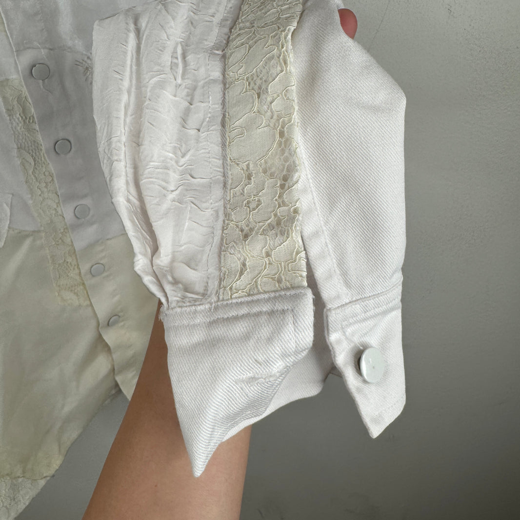 Who Decides War Lace Patchwork Overshirt
