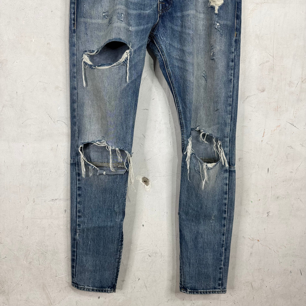 Fear Of God Distressed Japanese Denim Skinny Jeans