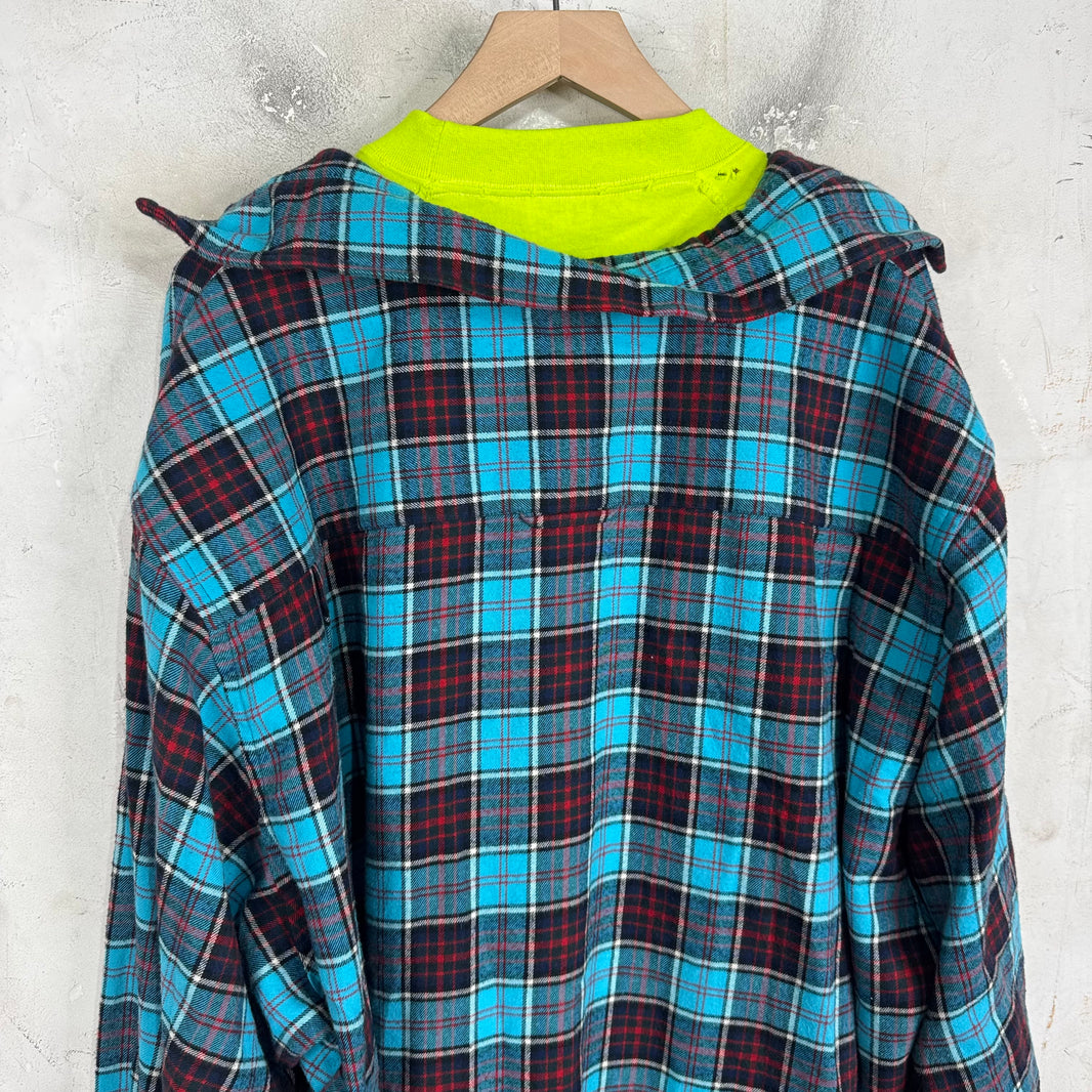 Balenciaga Layered Trompe Flannel Shirt