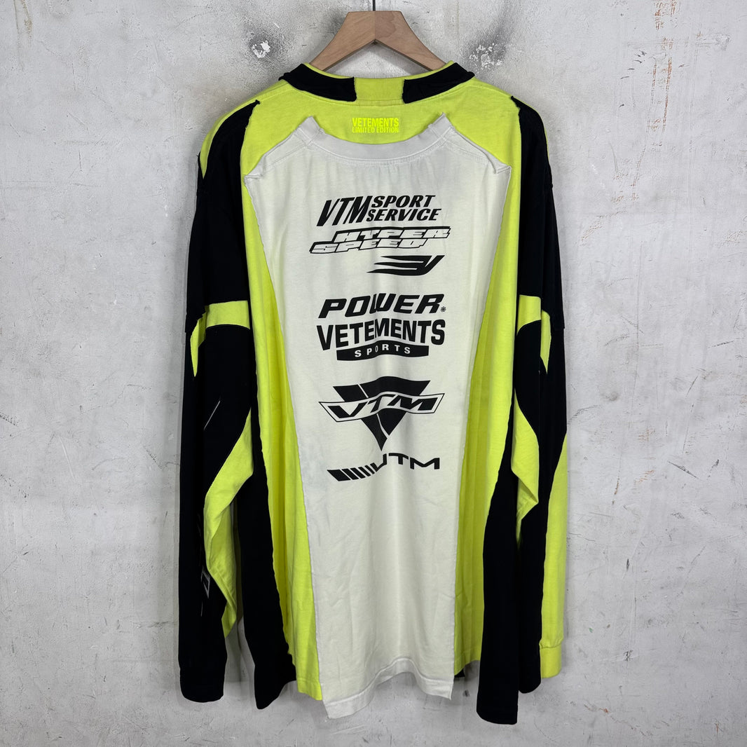 Vetements Neon/Black Rebuilt LS T-Shirt