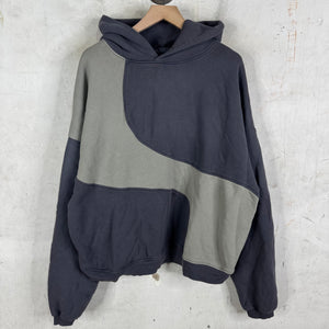 ERL Grey Paneled Boxy Hoodie