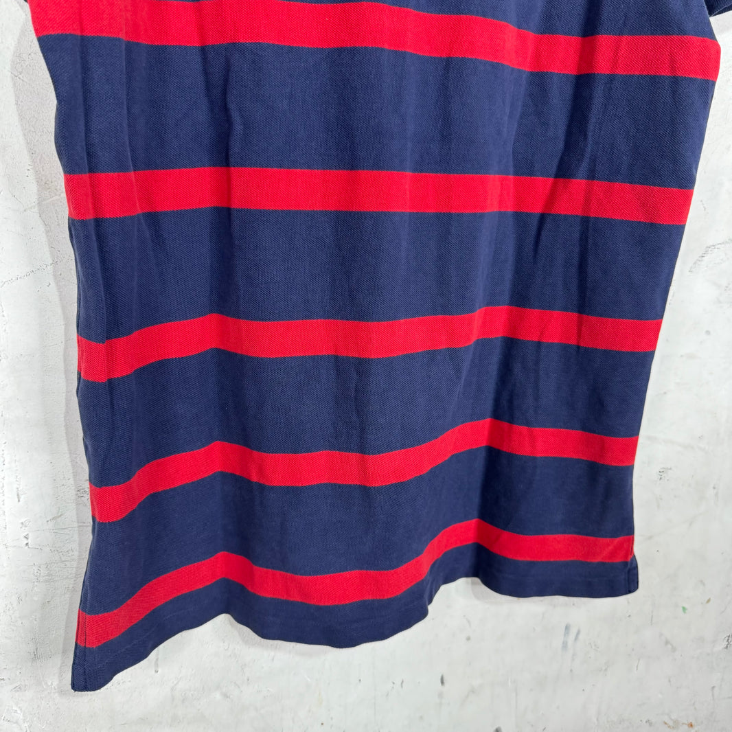Ralph Lauren Navy/Red Striped Crested Big Pony Polo