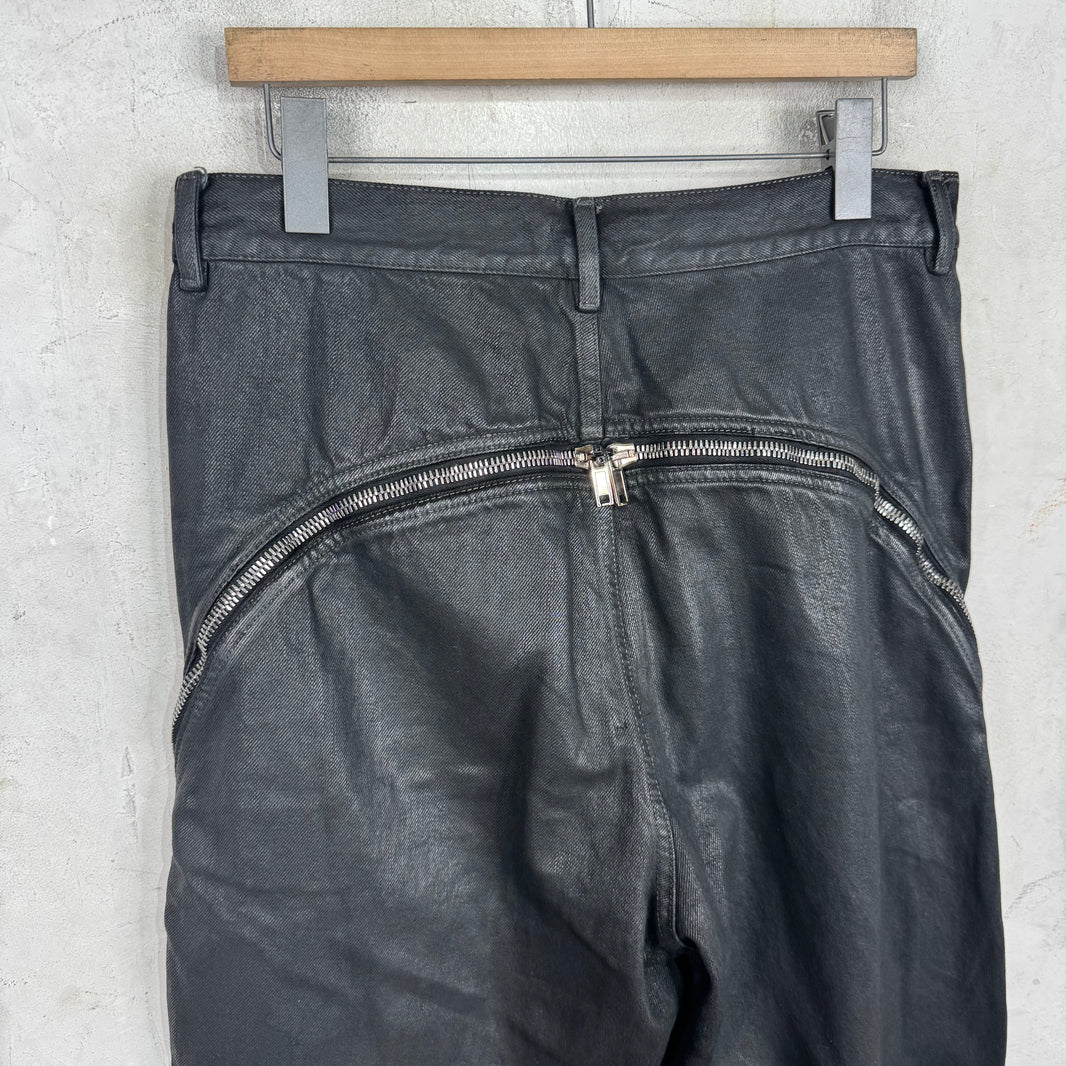 Rick Owens Waxed Banana Bolan Jeans