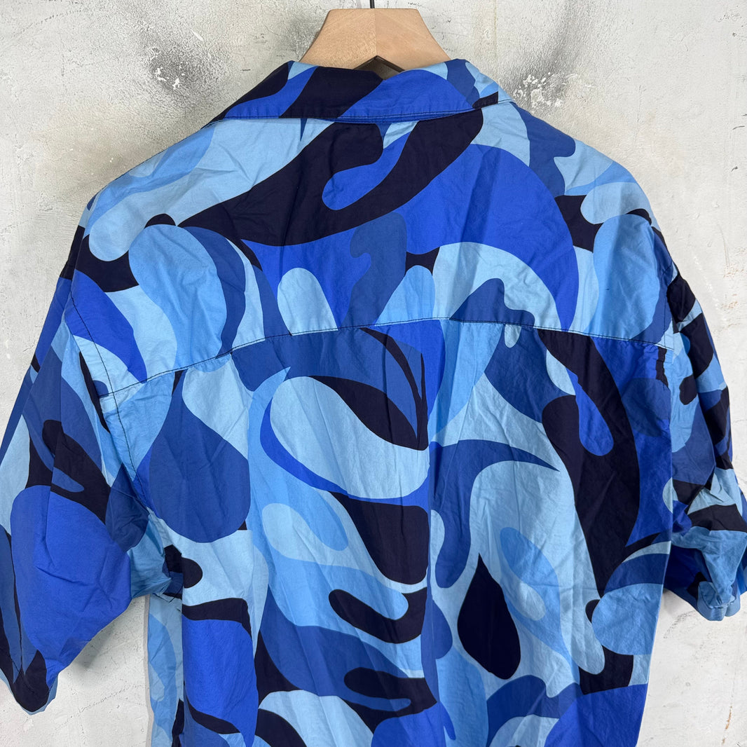 Marni Blue Camo S/S Button Up Shirt