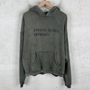 ERD Olive Distressed Logo Hoodie