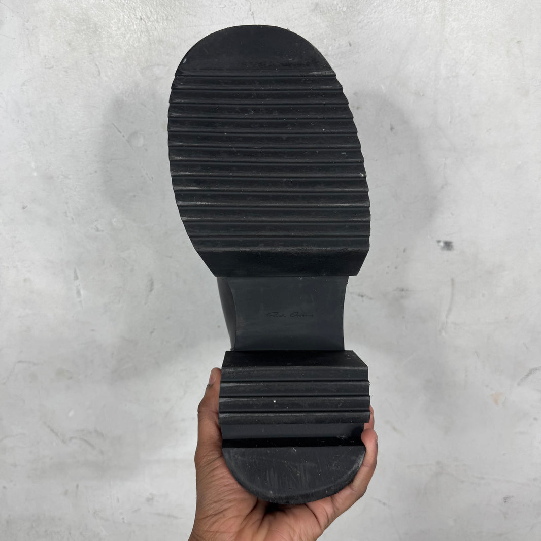 Rick Owens Leather Chelsea Bogun Boots