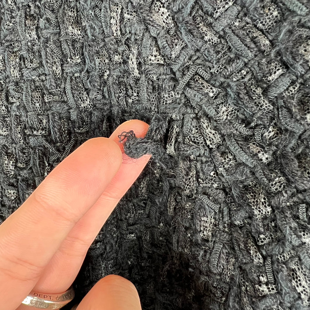 Chanel 22A Tweed Embellished Zip Up Jacket