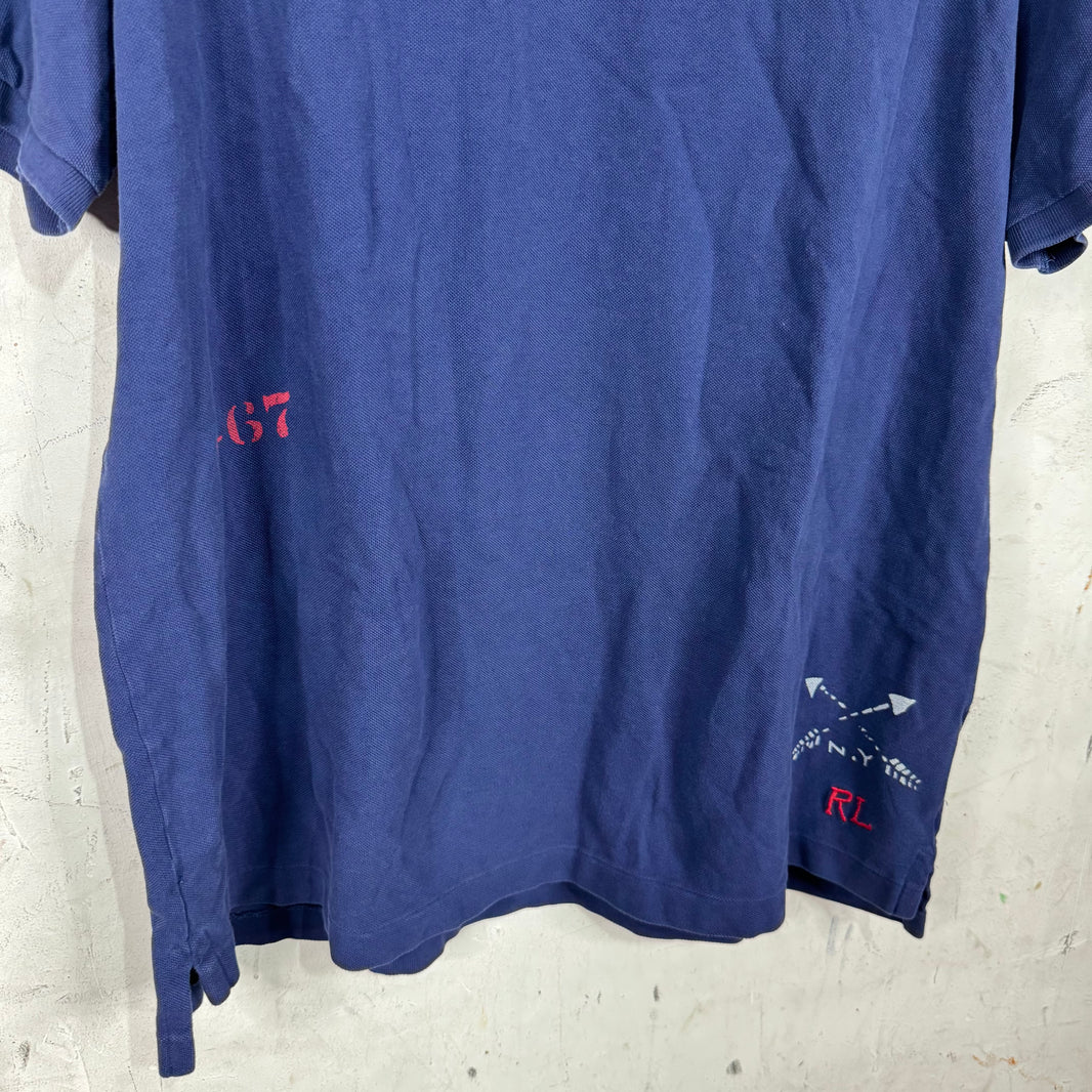 Ralph Lauren Navy Patchwork Big Pony Polo