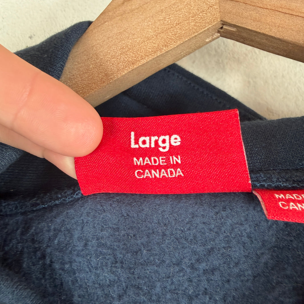 Supreme Navy/Red Box Logo Hoodie